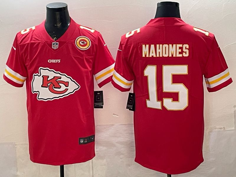 Men 2026 Kansas City Chiefs #15 Mahomes red Nike Limited NFL Jersey style 002